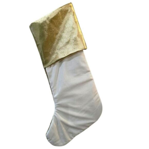 Pet Bling Glittery Christmas Stocking Gold Cream Jeweled Holiday Time  Animal - Picture 2 of 7